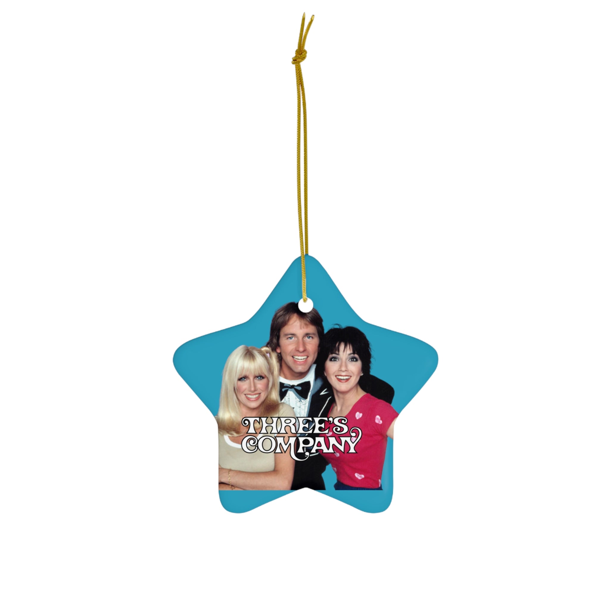 Three's Company 70's TV Show- Ceramic Ornament, 4 Shapes - Creations by Chris and Carlos